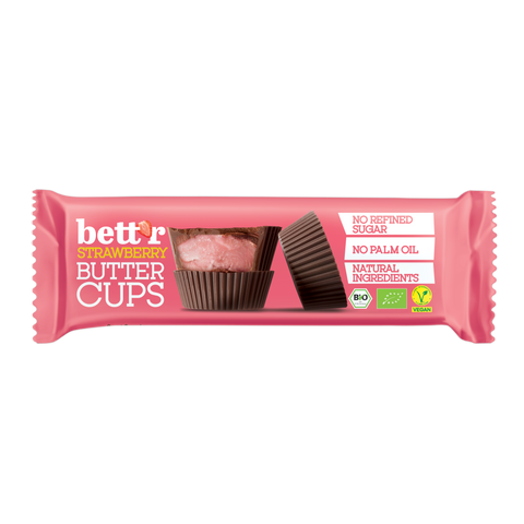 Bio Mix Box Bett'r Nut Butter Cups με φιστίκι και φράουλα