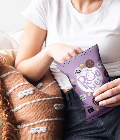 Βιολογικά μίνι μπισκότα Choc chip και φουντούκι