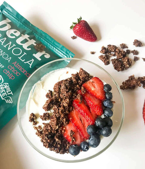 ΒΙΟ granola με αμύγδαλα και σοκολάτα