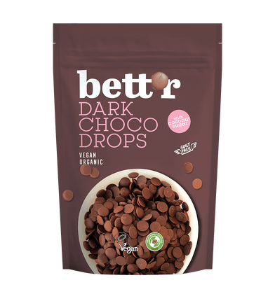BIO CHOCO DROPS Σκούρο, 66% περουβιανό κακάο
