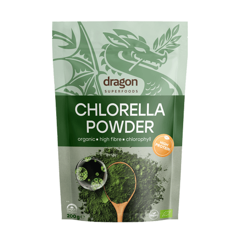 Organic Chlorella Powder, 200g, Dragon Superfoods
