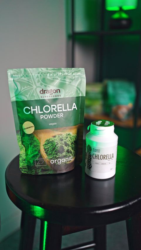 Organic Chlorella Powder, 200g, Dragon Superfoods
