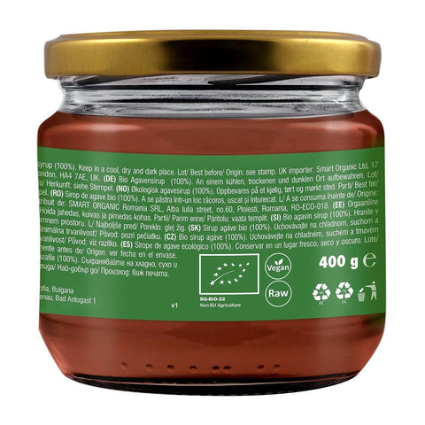 Βιολογικό Σιρόπι Αγαύης, Ακατέργαστο, 400g, Dragon Superfoods