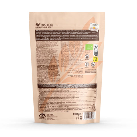 Βιολογικό Αλεύρι Καρυδιού, 200 g, Dragon Superfoods