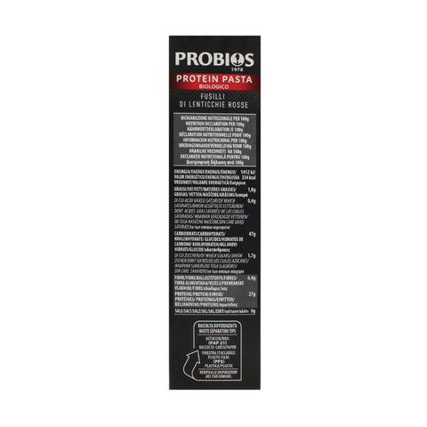 Organic Protein Pasta Red Lentil Fusilli, 250g, Probios
