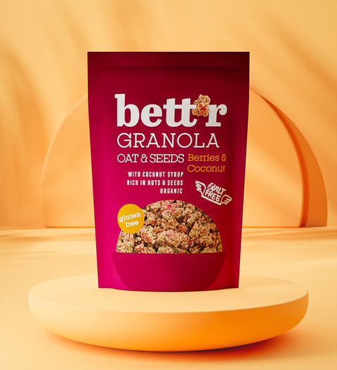 BIO Granola με μούρα και καρύδα