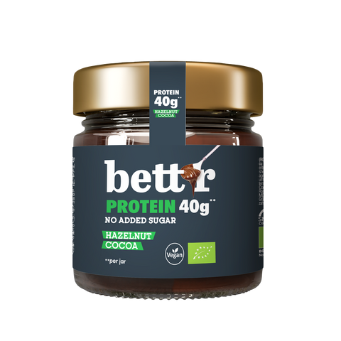 ΒΙΟ πρωτεϊνικό λίπος με φουντούκια και κακάο, χωρίς προσθήκη ζάχαρης