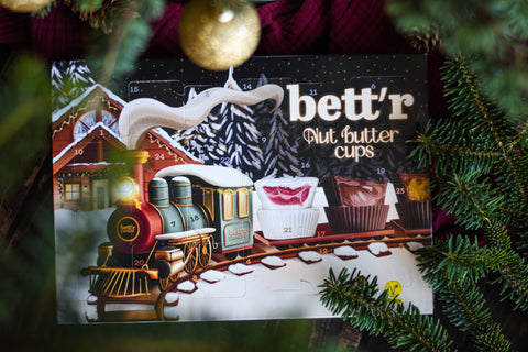 Bio Bett'r Christmas Advent Calendar με κύπελλα με βούτυρο ξηρών καρπών