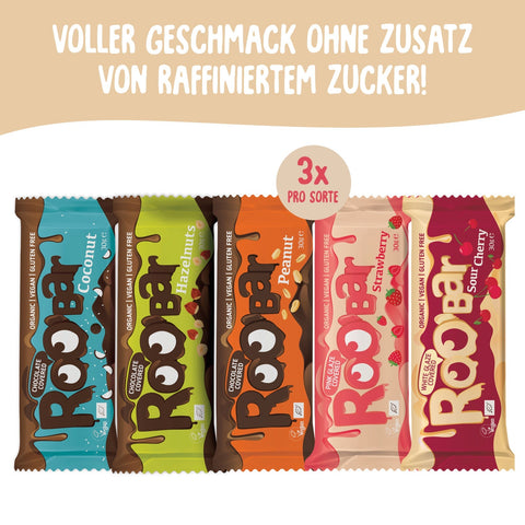 Πακέτο δειγμάτων Roobar Bar Chocolate Bar (15 Bar)