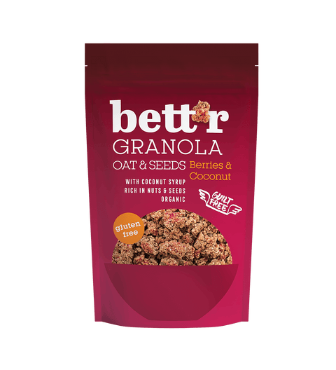 BIO Granola με μούρα και καρύδα