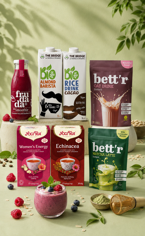 Organic & Lactose-Free Vegan Drinks collection mobile banner